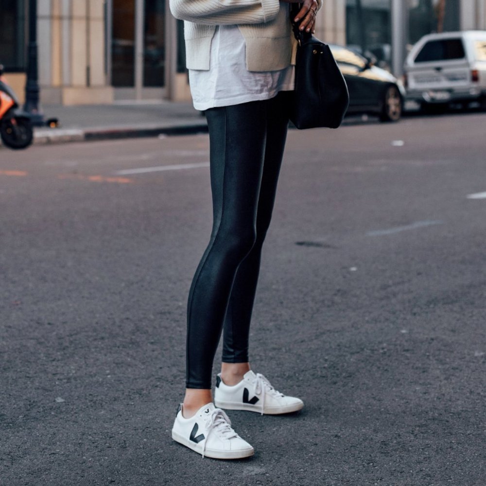 SPANX Black Faux Leather Leggings